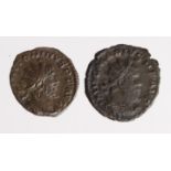 Roman Imperial (2) antoniniani: Marius (Roman-Gallic Emperor) 269 AD, CONCORDIA MILITVM clasped