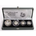 Britannia four coin silver set 1997 aFDC boxed as issued