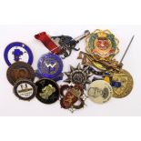 Pin badges, various old types. (13)