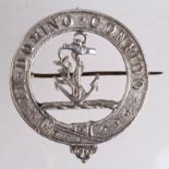 Clan badge (probably Scottish and possibly Victorian and possibly McGill family) unmarked silver