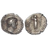 Roman Imperial, Hadrian silver denarius, Rome 125-128 AD, 3.2g, 20mm, COS III, Victory with long