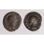 Roman Imperial (2) silver denarii: Marcus Aurelius Providentia type RIC III 22 Fine, and Faustina
