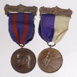 Jewish Lads Brigade 2x early bronze medals both presented to Cpl. S. Kaye, 1926. Named round the