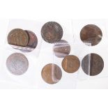 Tokens (9) 18th-19thC of Bath, copper, all different, nVF to EF