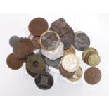 GB & World Tokens & Medalets (38) 17th to 20thC assortment, silver noted, includes an unusual 'S