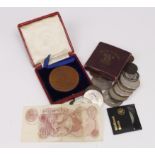 GB Coins & Medals (20) mostly 19th-20thC, mixed grade, silver noted, also an Edward VII Coronation