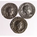 Roman Imperial (3) antoniniani: Philip II Prince & Captive type RIC 219 VF, Trajan Decius Dacia type