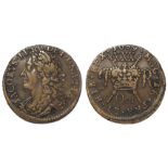 Ireland, James II Civil War "Gunmoney" Halfcrown, large size, 1689 Oct:(ober), Spink 6579(E), VF for