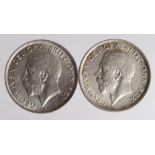 Shillings (2) 1915 EF and 1916 EF
