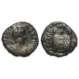 Roman Imperial, Flavius Victor AE4 (12-13mm), Aquileia mint 387-88 AD, campgate, GF