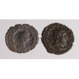 Roman Imperial (2) antoniniani: Macrianus 260-1 AD Eastern Mint Roma reverse RIC II, porous Fair,