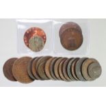 Tokens, 17th to 20thC (20) mostly 18th Century, assormtnet Fair to EF (note the Haverhill