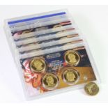 USA Proof Sets (8) Presidential Dollars and State Quarters.