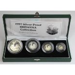 Britannia four coin silver set 1997 aFDC boxed as issued