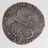 Spanish Netherlands, Brabant silver Ducaton 1636 Zc, KM# 56.1, porous VG-F (unknown shipwreck)