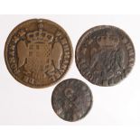 Malta Copper (3): Grano 1772(?) Fair, 10 Grani 1786 Fair, and 'head of John the Baptist' copper Tari
