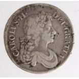 Crown 1676 V.Octavo, Fine, three test marks obverse rim.