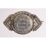 Four Oaks Park Club 1883 Lady's white metal Horse Racing Club badge/pass (Extremely rare item). (The