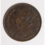 Farthing 1895 young head, GVF