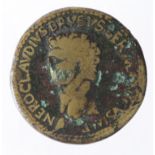 Roman Imperial, Nero Claudius Drusus (father of Claudius) AE sestertius, Rome Mint, struck under