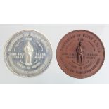 Baking Prize Medals (2) silver and bronze d.41mm: 'Presented by Paine & co. Ld. For, Bread in