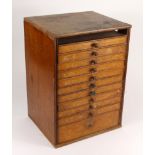 Collecting Cabinet, 43cm tall, wooden, 11 drawers, missing the top 12th drawer and the bottom handle