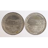 British Commemorative Medals (2) white metal d.44.5mm, two the same: Opening of the Burrator