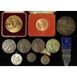 Olympic & International Sporting Medals & Badges (11) most seeming to relate to someone's career