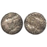 Elizabeth I Milled Threepence 1562 with tall narrow bust, S.2603, toned GF with creases and a few