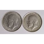 Shillings (2) 1919 GVF, and 1926 aEF