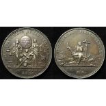 German Commemorative Medal, unmarked silver d.47mm: A 17th or 18th Century religious or "good