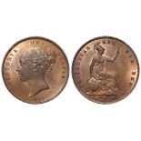 Penny 1854 PT, lustrous AU, couple of light edge knocks.