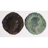 Roman Imperial (2): Maximus Caesar AE sestertius 236-238 AD, two standards type RIC 13 Fair, along