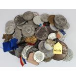 British & World Commemorative Medals etc (52) 18th-20thC, mostly 'white metal', some bronze and