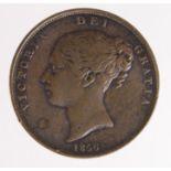 Penny 1856 PT (scarce date) nVF, couple of edge nicks.