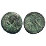 Ptolemaic Kingdom of Egypt, Cleopatra (Kleopatra VII Thea Neotera) bronze diobol/80 drachmai, 51-