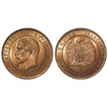 France 10 Centimes 1853A, BU
