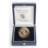 Half Sovereign 1998 Proof FDC boxed as issued