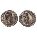 Roman Imperial, Lucius Verus silver denarius, Rome 163-164 AD, 2.92g, 17mm, Mars type RIC 514, toned