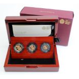 Three Coin set 2020 (Sovereign, Half-Sovereign & Quarter Sovereign) Proof FDC boxed as issued