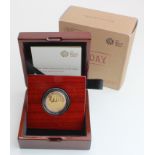 Two Pounds 2019 "D-Day" Gold Proof FDC boxed as issued