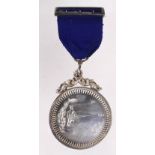 Victorian silver shooting medal dated 1898 to J. Manning, Chief Petty Officer, Royal Navy, HMS