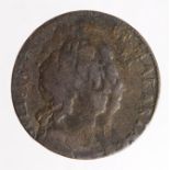 Error Coin: Halfpenny 1694 double-struck, VG