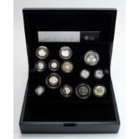 Proof Set 2010 Silver issue (thirteen coins) aFDC/FDC some slight toning. Boxed as issued