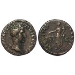 Roman Imperial, Nerva AE As, Rome 97 AD, Aequitas reverse, RIC 77, GF/nVF