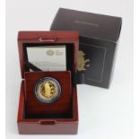 Twenty Five Pounds 2020 "The White Lion of Mortimer" Quarter ounce gold proof. FDC boxed as issued