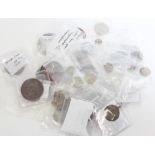 Detector-found Tokens & Jetons, medieval, 17th to 19thC plus misc. coins, in a plastic tub, most