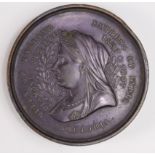 British Commemorative Medal, bronzed pewter d.69mm: Queen Victoria Diamond Jubilee 1897, large heavy