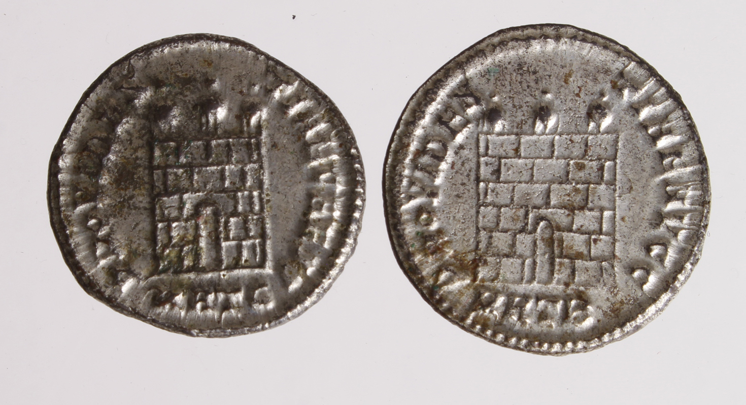 Roman Imperial (2) silver-washed reduced folles of Constantine the Great and Constantine II as - Image 2 of 2