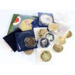 GB & Commonwealth Commemorative Coins & Medals (19) BU and proof, base metal, in capsules or